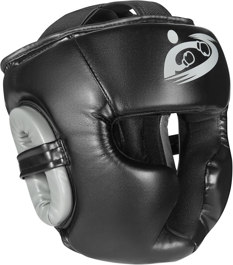 SANJOIN Boxing Headgear 1 Pack, Adjustable Boxing Head Gear Helmet for Adult Men & Kids, Closed-Type Safe, for MMA Sparring, Muay Thai, Kickboxing Training Gear, Strong Grip - Image 1